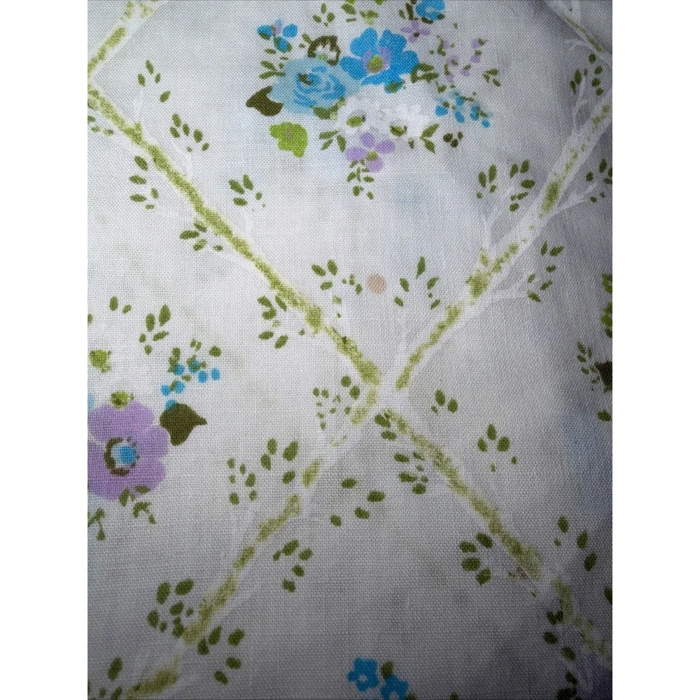 Vintage Cannon Monticello Full Bedding Flat Sheet ONLY Floral Cottagecore